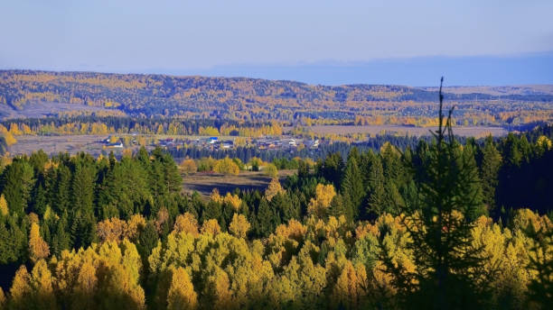 istock Crimson and gold-clad forests 1348204675