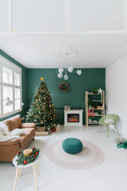 istock Christmas living room decor 1348205731