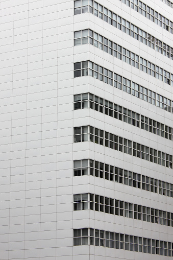 Closeup detail of the modern urban office building