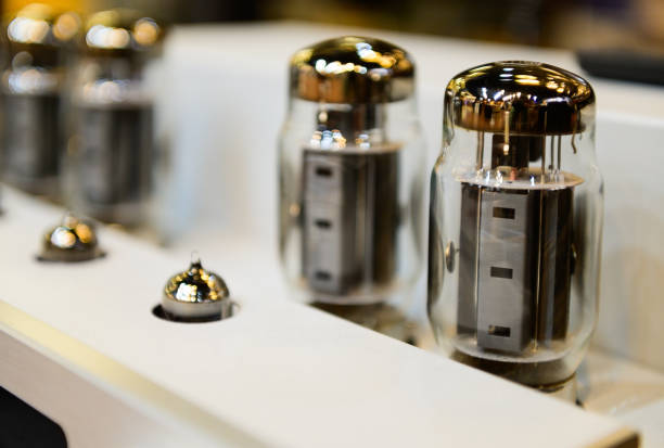 istock Tube amplifier for stereo background 1348206632