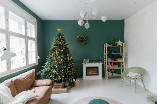 istock Christmas living room decor 1348206726