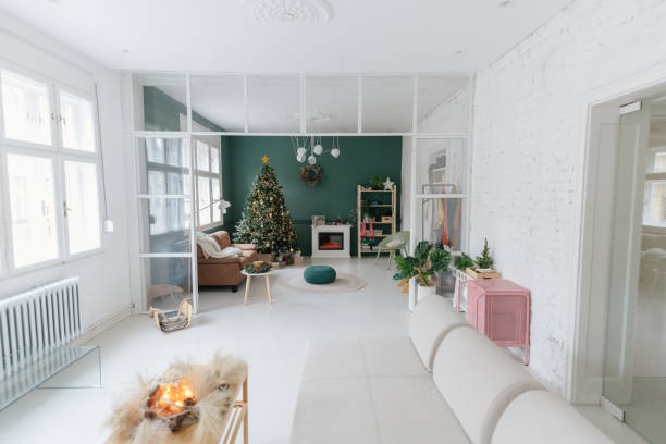istock Christmas living room decor 1348206728