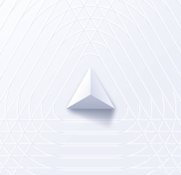 Triangle Abstract Background Gray triangle abstract 3D background design. pyramid stock illustrations