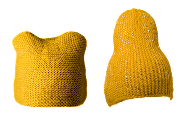 istock Women's hat . knitted hat isolated on white background 1348217563