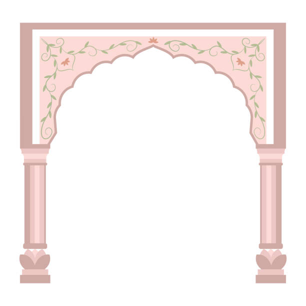istock Fabulous oriental, Indian or Arabic arch with mosaic. 1348222685