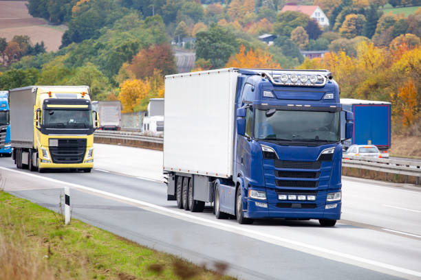 istock Truck on a highway 1348225459