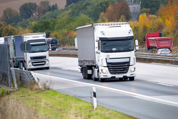 istock Truck on a highway 1348225517