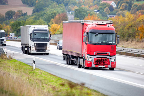 istock Truck on a highway 1348225558