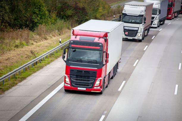 istock Truck on a highway 1348225577
