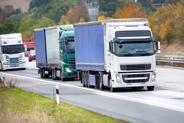 istock Truck on a highway 1348225604