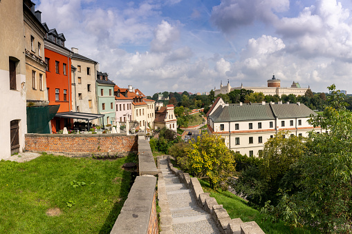 Lublin, Poland - 13 September, 2021: view of the city of Lublin with the Lublin Castle in the background