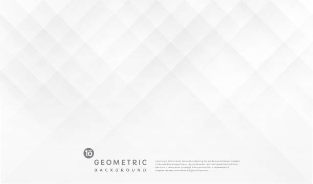 abstract white and gray gradient geometric square with lighting and shadow background. modern futuristic wide banner design. can use for ad, poster, template, business presentation. vector  eps10 - beyaz lar stock illustrations