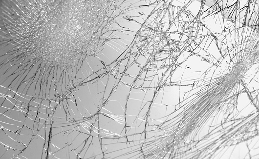 Textured background of cracked glass