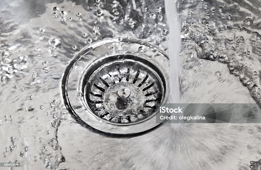 Water Water in sink Circle Stock Photo