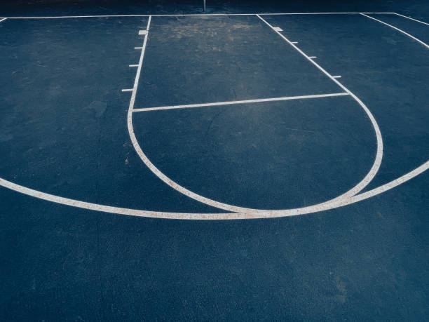 istock Empty basketball court 1348233979