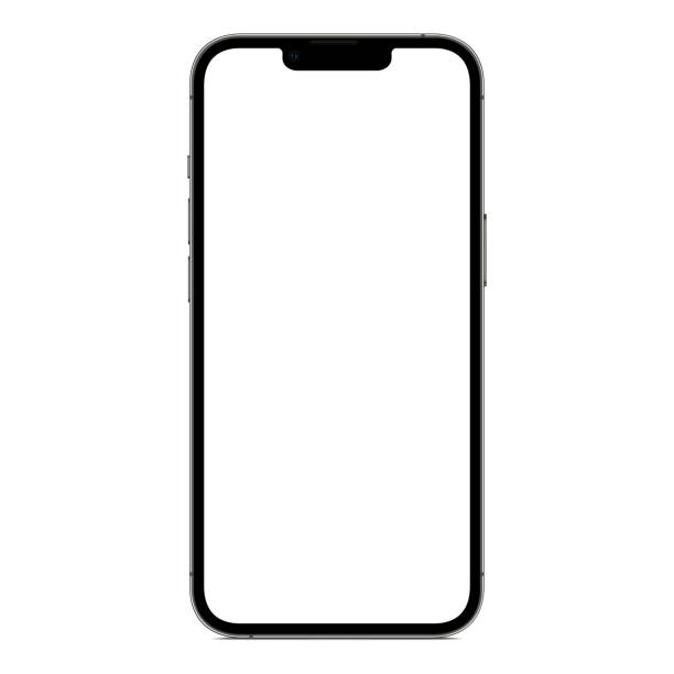 mock-up phone white screen vector drawing vector art illustration