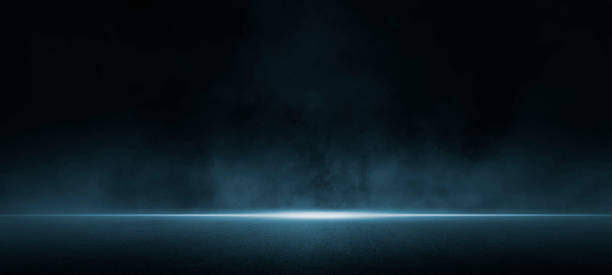 istock Dark street, asphalt abstract dark blue background, empty dark scene, neon light 1348238365