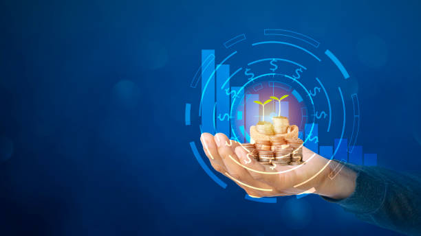 istock Plant growing from money (coins)held by a man's hands -Saving money 1348238366