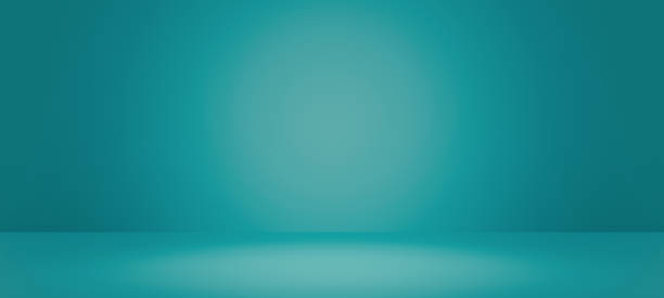 abstract pastel teal color and gradient cyan light background with mint green table backdrops display product design. turquoise empty space room for showing. blur 3d render podium stage vector texture - white green colors paper imagens e fotografias de stock