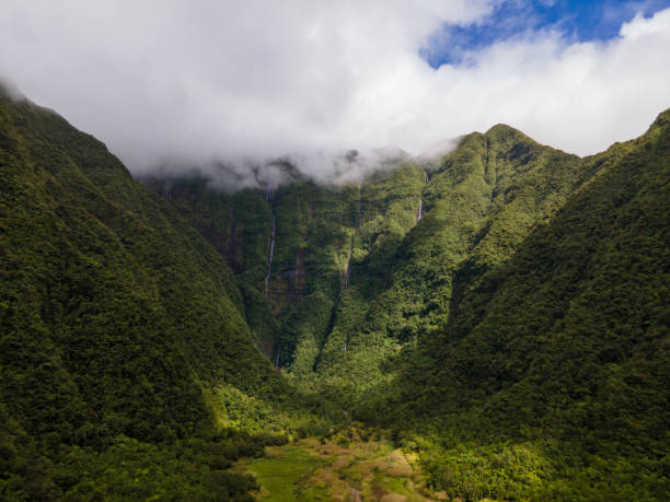 istock Bras d'Anette Waterfalls in Reunion island 1348243351