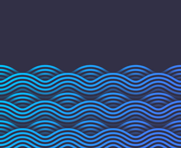 Waves Line Background Pattern Waves lines background pattern design. beach wallpaper stock illustrations