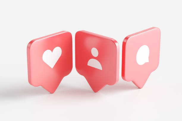 istock Group of red likes on a white background. 1348269292