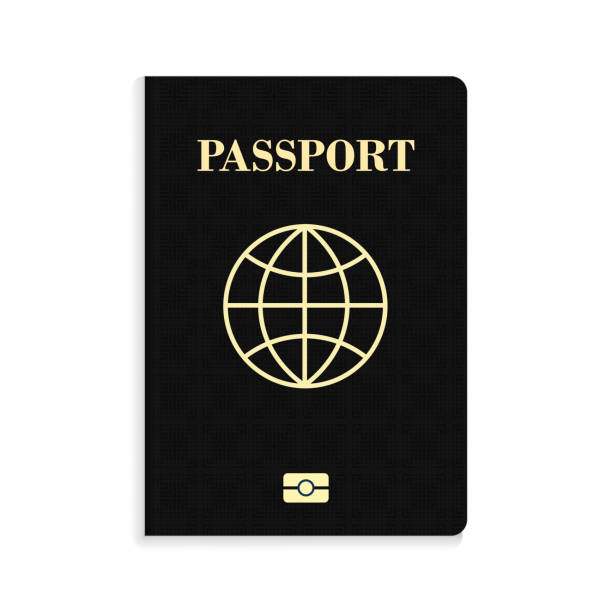istock International biometric black passport isolated on white background 1348270723