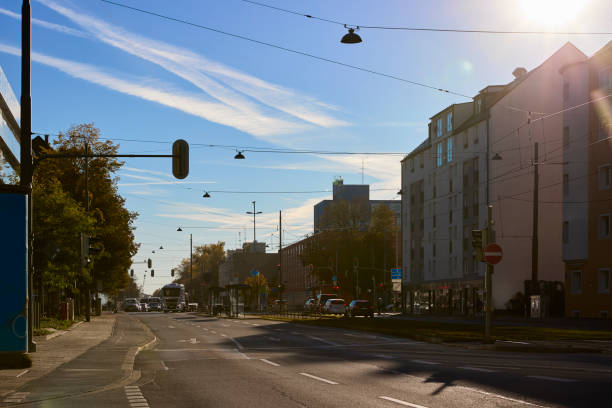istock Morning sunlight in the city 1348271817