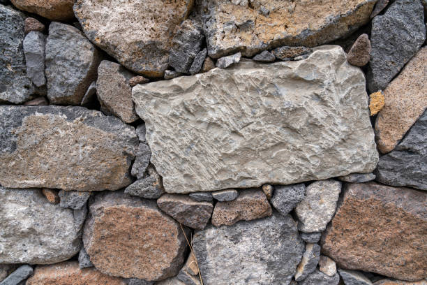 Part of stone house, full frame just stones various shapes and size. Tenerife, Canary islands