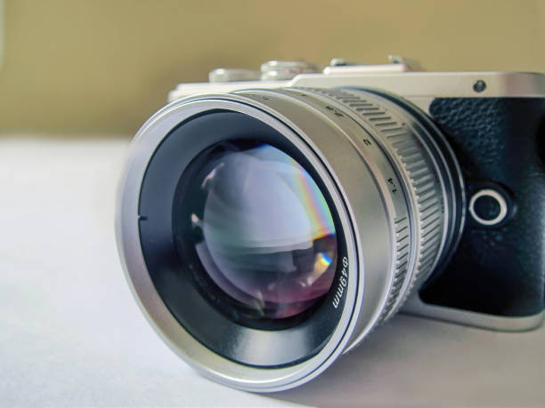 istock A mirrorless camera with interchangeable-lens  large aperture lens. 1348281526