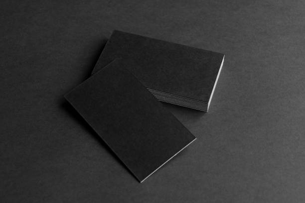 istock Business card on gray background. 1348281532
