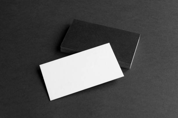istock Business card on gray background. 1348281537
