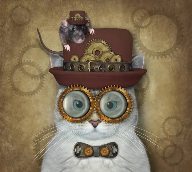 Photo of Cat ashen is steampunk