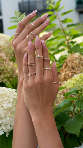 istock Modern French manicure. 1348286860