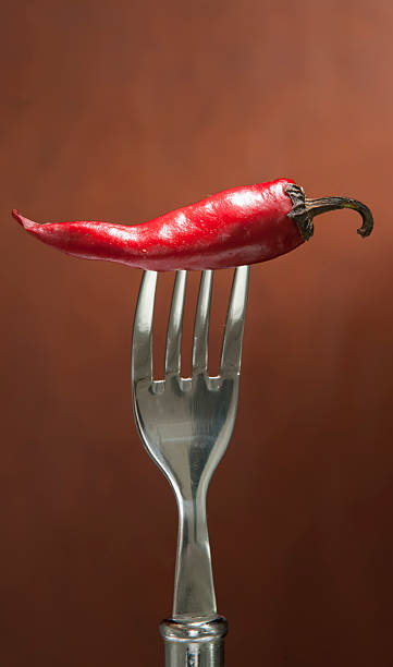 Vermelho chilli peppers - fotografia de stock