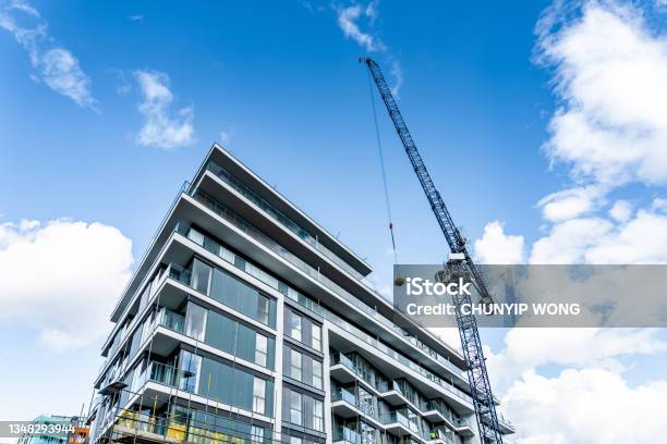 Construction Site And Development In London Stock Photo - Download Image Now - Construction Industry, Construction Site, Building - Activity