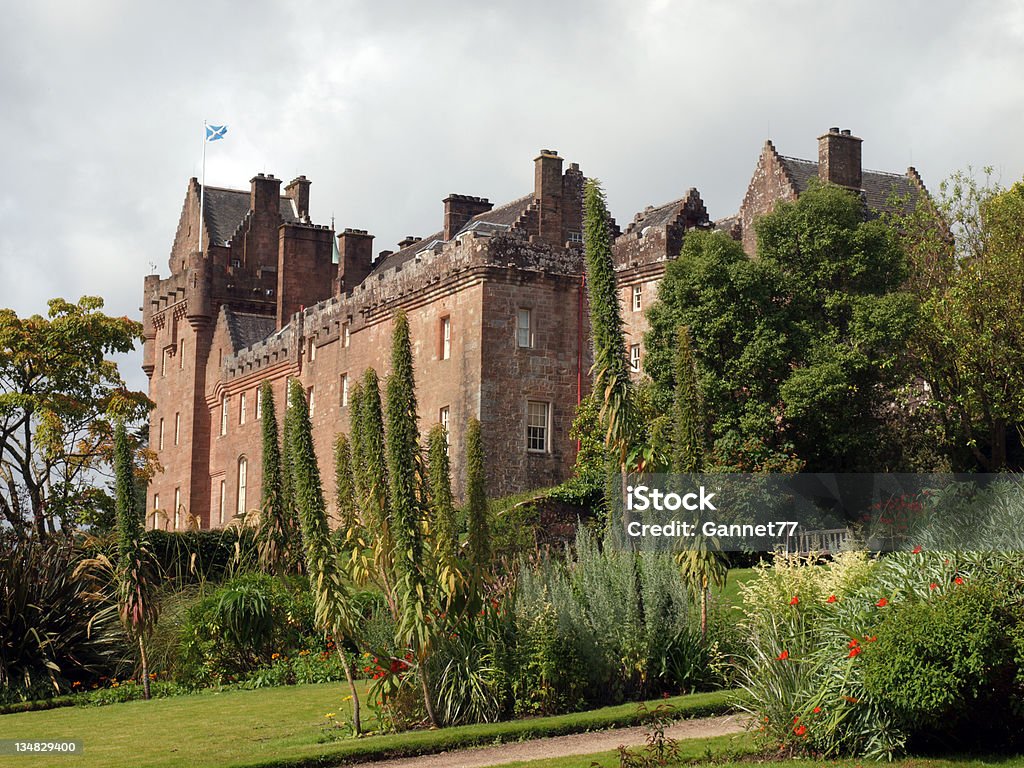 Brodick Castle and Gardens on the Isle of Arran, Scotland Parts of Brodick Castle, on the Isle of Arran in the Firth of Clyde, Scotland, date from the 13th Century. Island of Arran Stock Photo