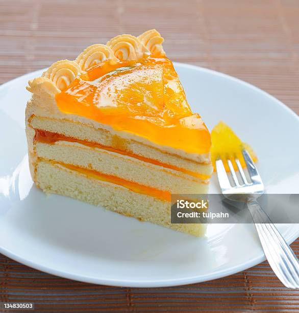 Orange Cake Stock Photo - Download Image Now - Fruitcake, Layered, Bakery