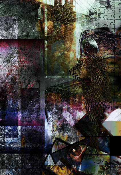 istock Mystery woman. Modern art 1348313063