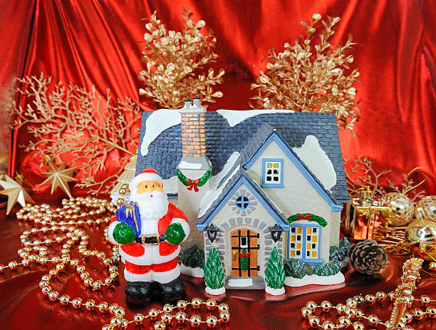 istock house of christmas card with Decorations 134832070