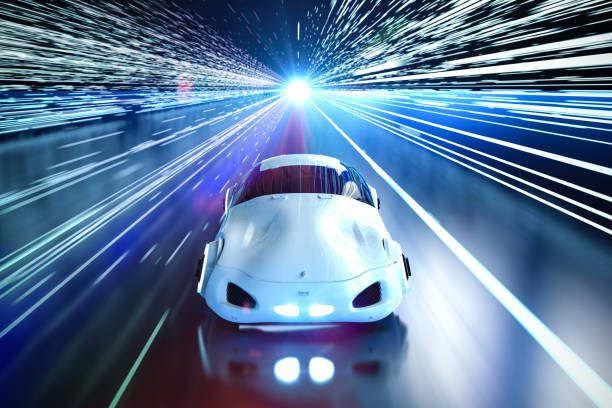 istock driverless car in rail light tunnel 1348320760