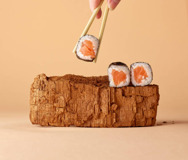 modern still life with sushi