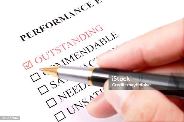Performance Evaluation Form Outstanding Stock Photo - Download Image Now - Performance Review, Application Form, Business