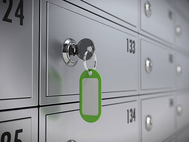 istock Deposit safe bank and key 134832709
