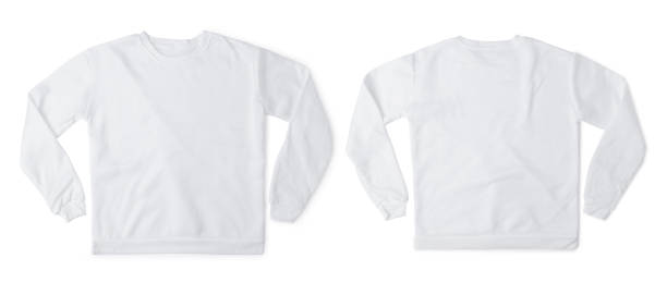 istock White sweatshirt mockup front and back used as design template, isolated on white background with clipping path 1348327786