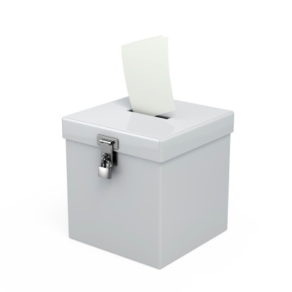 Ballot box isolated on white