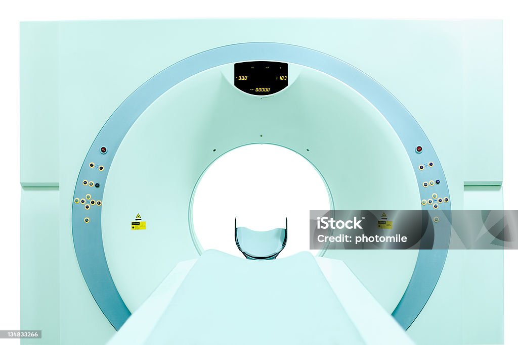 CT Scanner Isolated CT Scanner on white background. Machinery Stock Photo