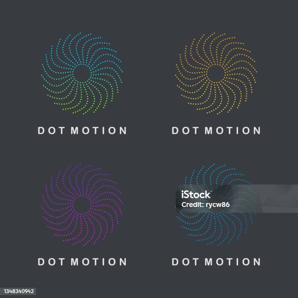 Motion Emblems Design Circle Motion Emblem Design Template With Various Colors Stock ...
