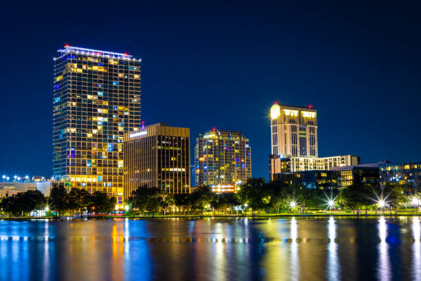 istock Buildings in downtown Orlando, Florida on Lake Eola 1348343453