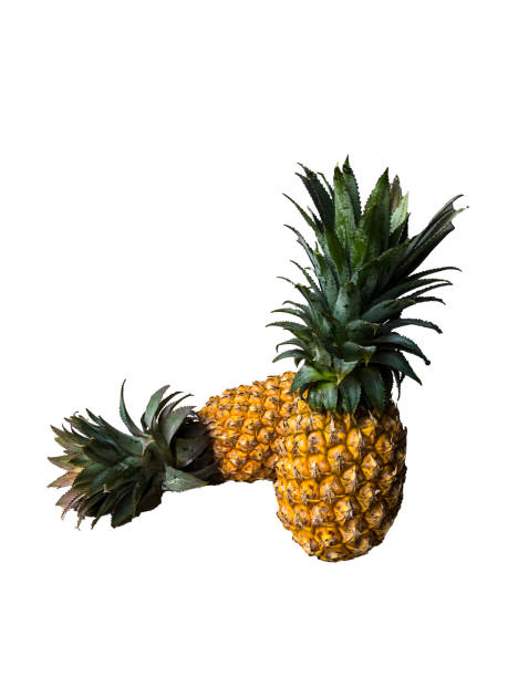 白い背景に写真パイナップル,分離, カット - pineapple milkshake ストックフォトと画像